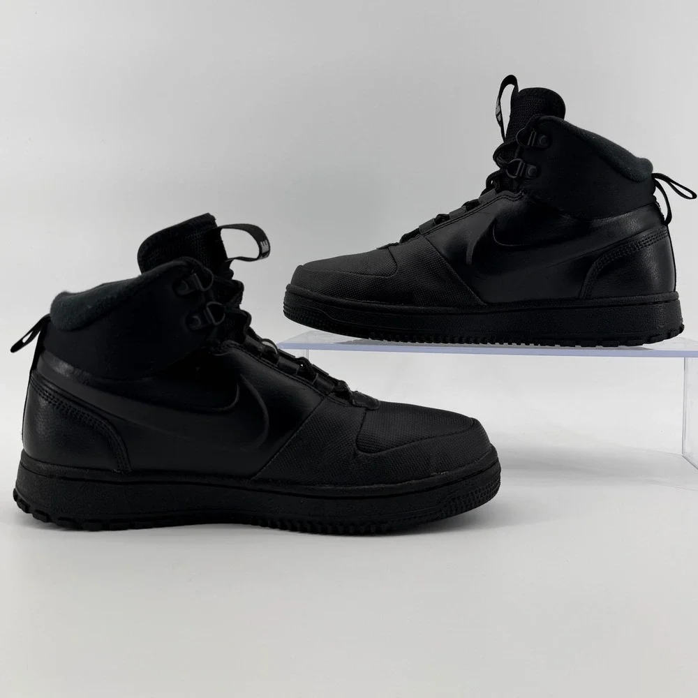 Nike Path WNTR Winter Boots Triple Black Men's Size 8 Waterproof (BQ4223-001)
